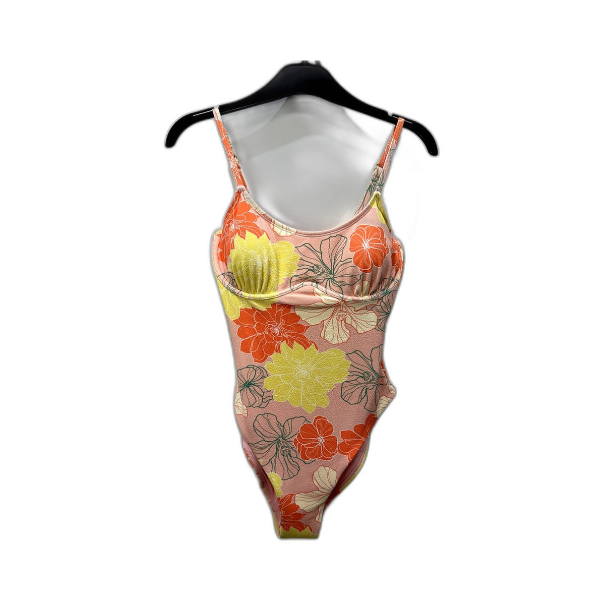 Chloe & Lola Womens Floral One-Piece Swimsuit Size 10 Multi-Color NEW