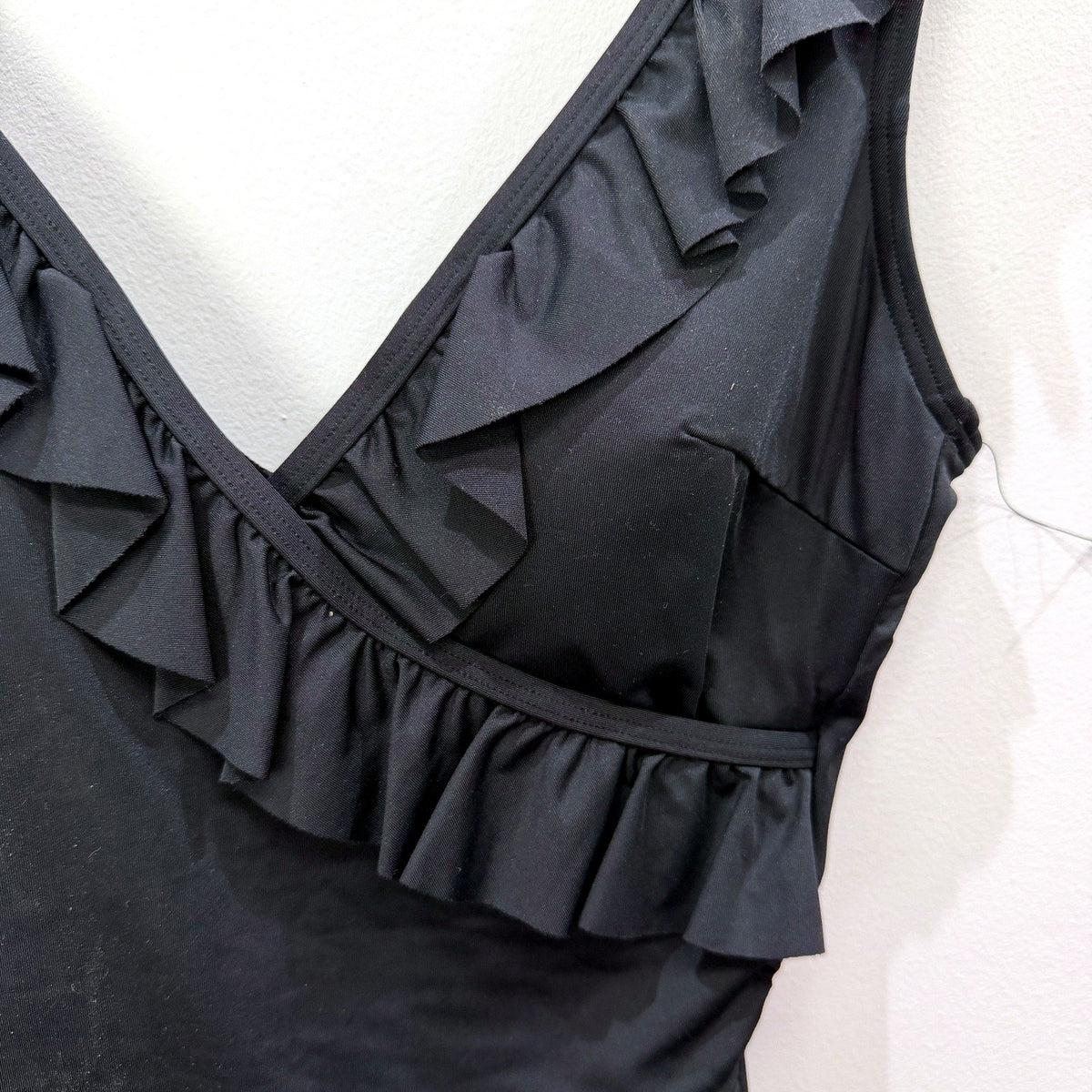 Regatta Womens Black One-Piece Swimsuit with Ruffle Detail by Size 10 NEW