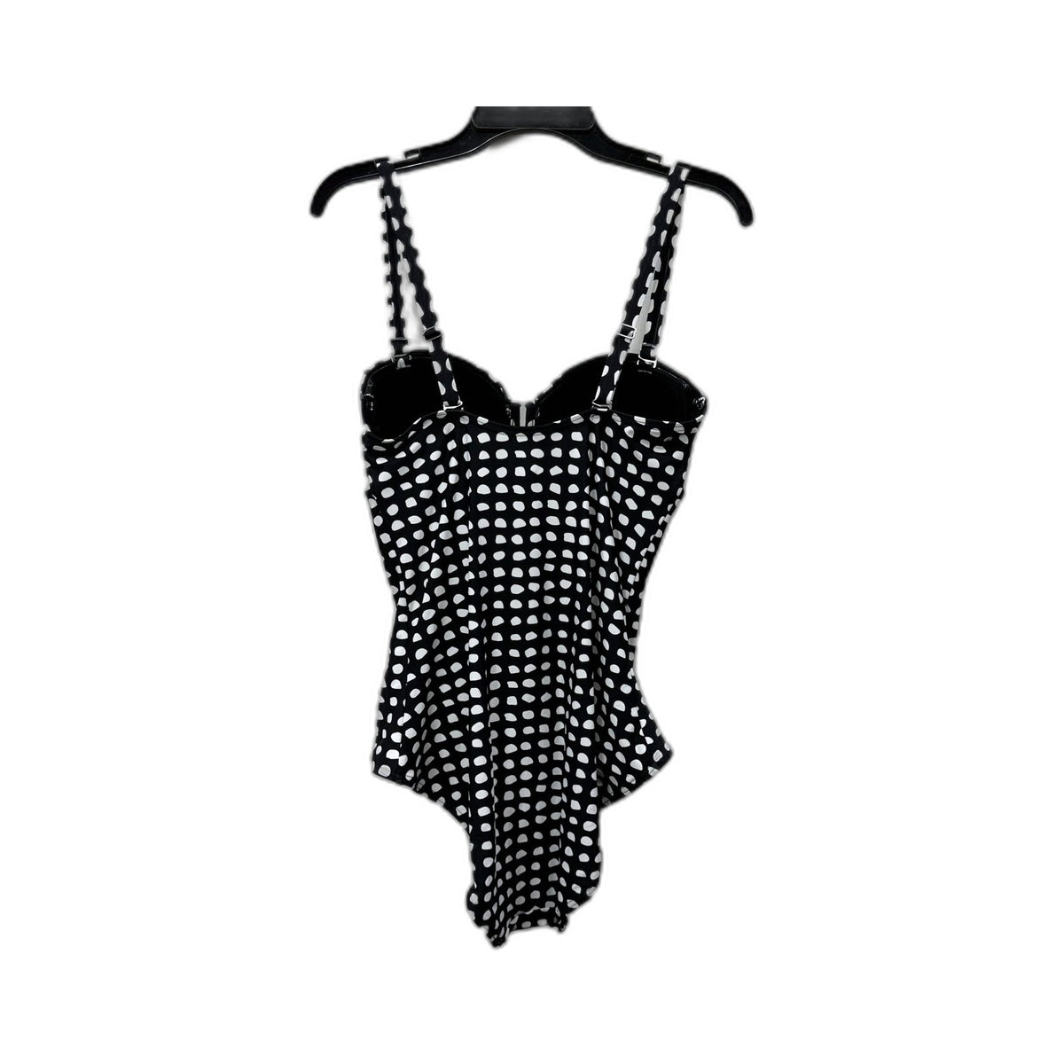 Regatta Womens One-Piece Swimsuit Black White Polka Dot Size 10 NEW