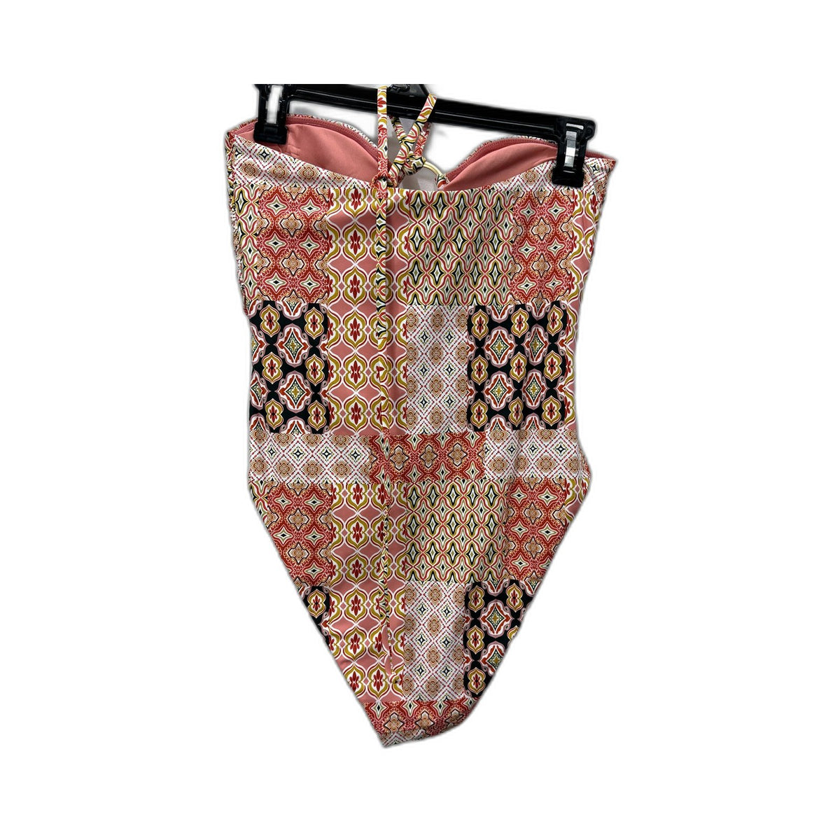 Chloe & Lola Womens Halter One-Piece Swimsuit Multi-Color Geometric Size 10 NEW