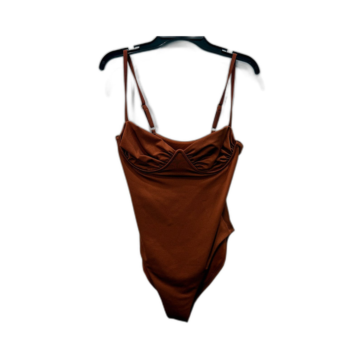 Chloe & Lola Womens One-Piece Swimsuit Underwire Rust Brown Size 10 | NEW