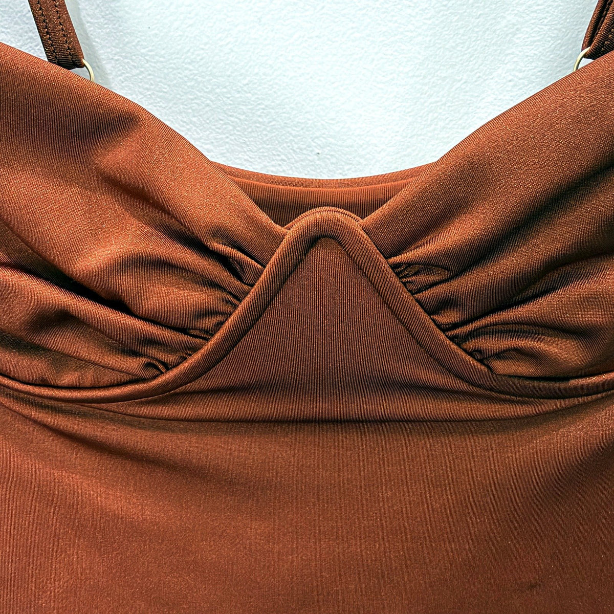Chloe & Lola Womens One-Piece Swimsuit Underwire Rust Brown Size 10 | NEW