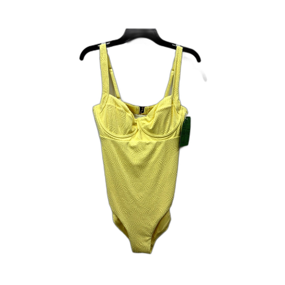 Chloe & Lola Womens One-Piece Swimsuit Underwire Lemon Yellow Size 10 NEW
