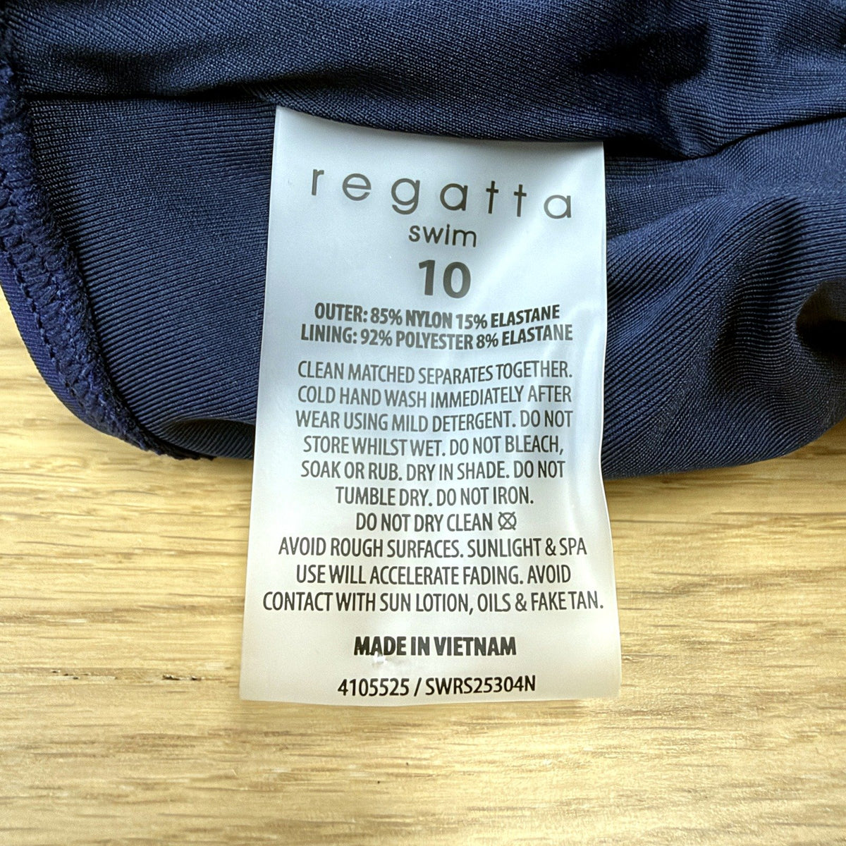 Regatta Womens Two-Piece Bikini Swimsuit Navy Floral Print Size 10 NEW