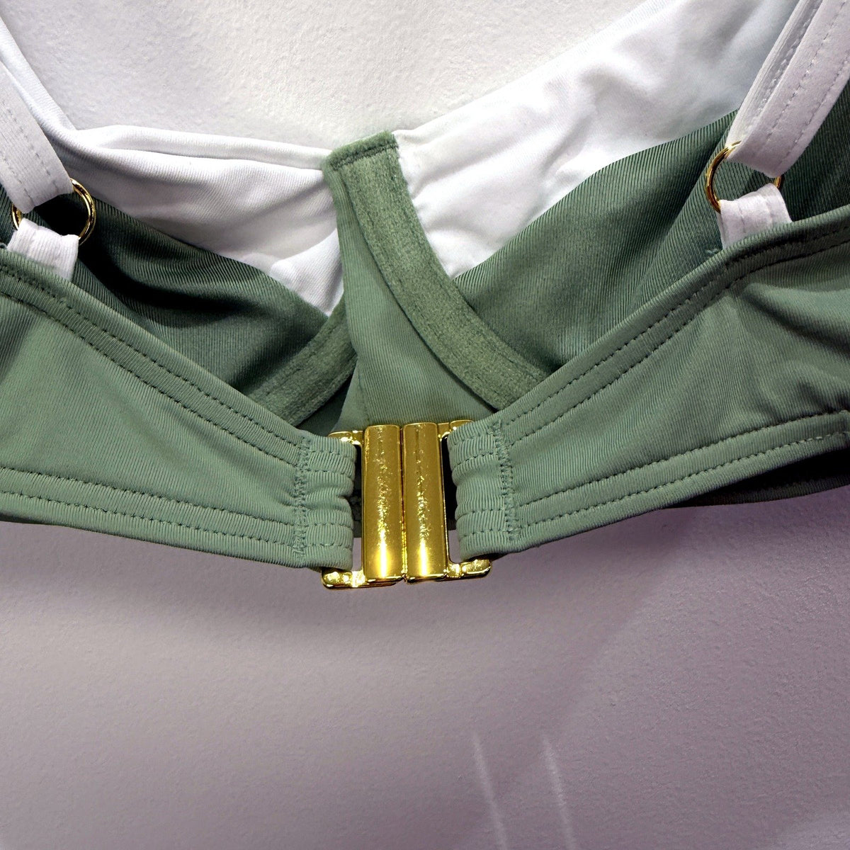 Chloe & Loa Womens Two-Piece Bikini Swimsuit Sage Green Size 10 by NEW