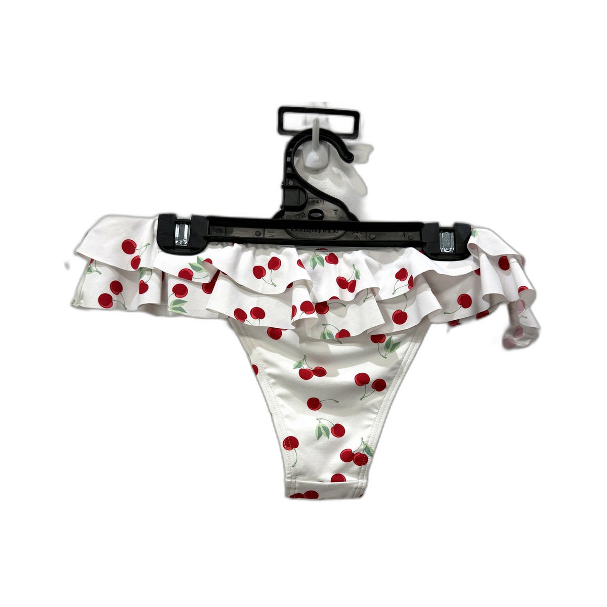 Chloe & Lola Two-Piece Bikini Swimsuit Womens White Cherry Print Size 10 NEW