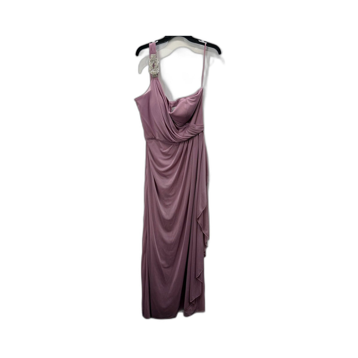 Alure Bridals Womens Beaded Evening Gown Mauve Floor Length Size 18