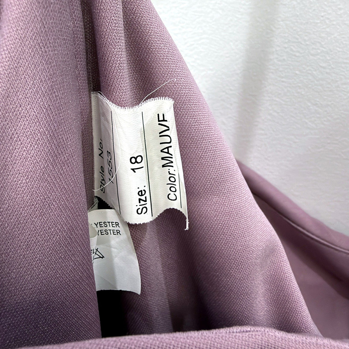 Alure Bridals Womens Beaded Evening Gown Mauve Floor Length Size 18