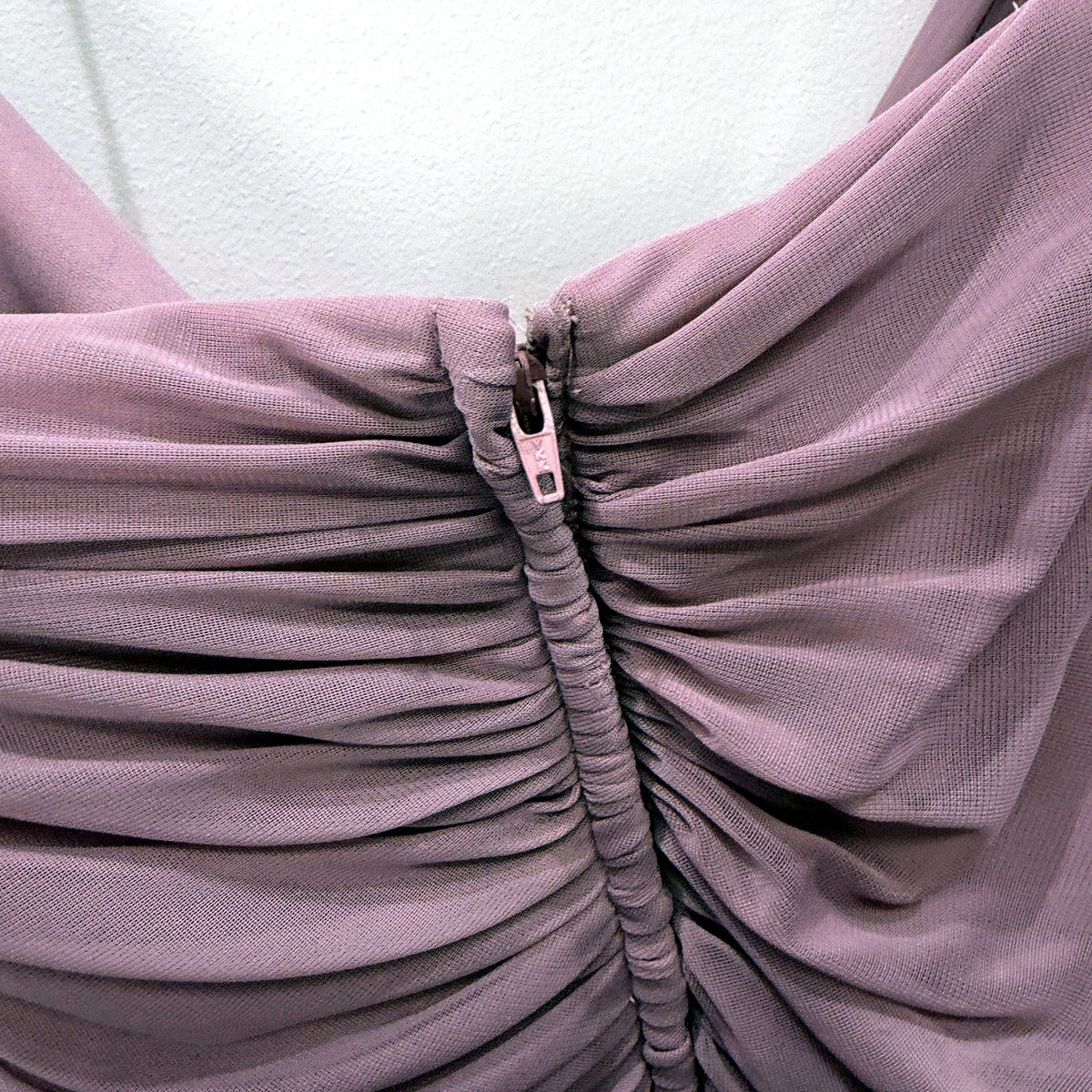 Alure Bridals Womens Beaded Evening Gown Mauve Floor Length Size 18