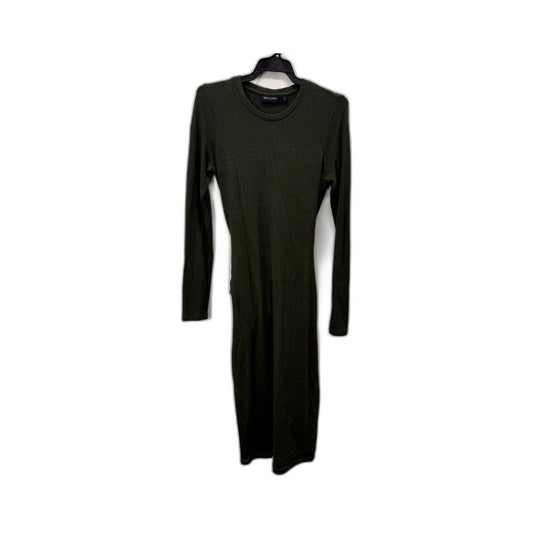 Decjuba Womens Long Sleeve Wrap Dress in Olive Green Size S