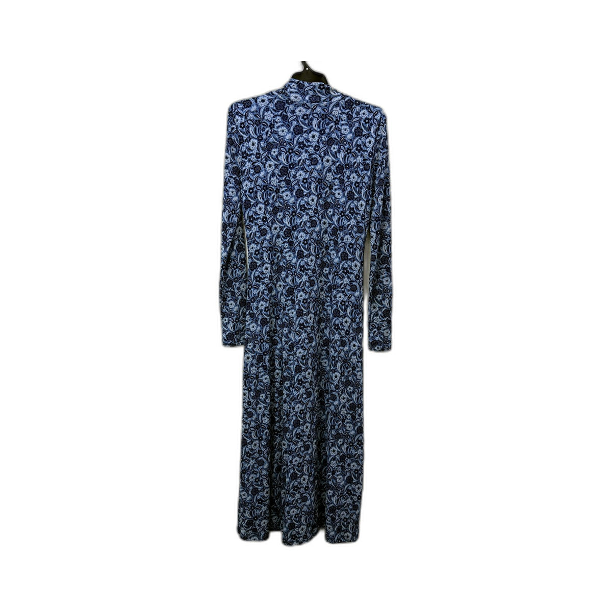 Witchery Womens Floral Maxi Shirt Dress Blue Black Long Sleeve S
