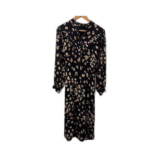 CABLE Melbourne Womens Leopard Print Wrap Dress Multi Color Size 12