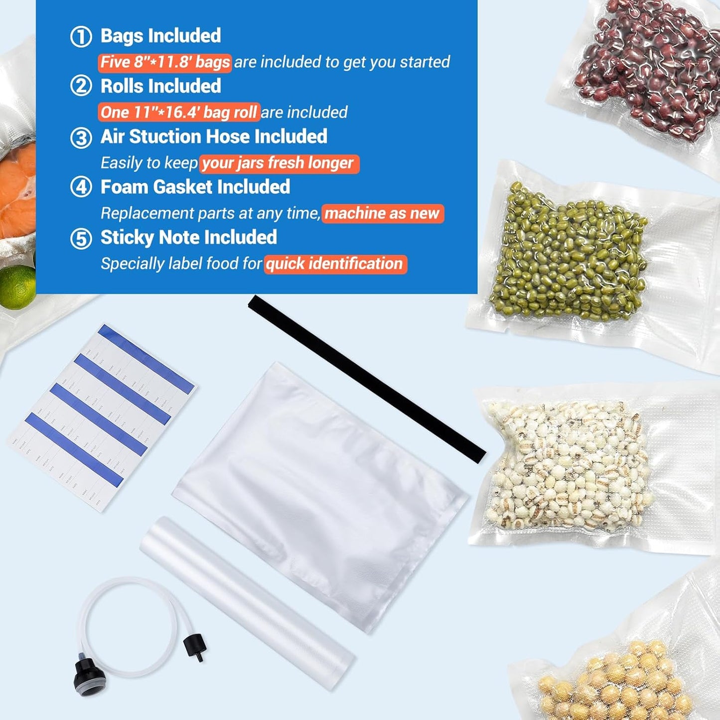 Inkbird Dual Motor Food Vacuum Sealer Machine Starter Kit for Home Use DEMO