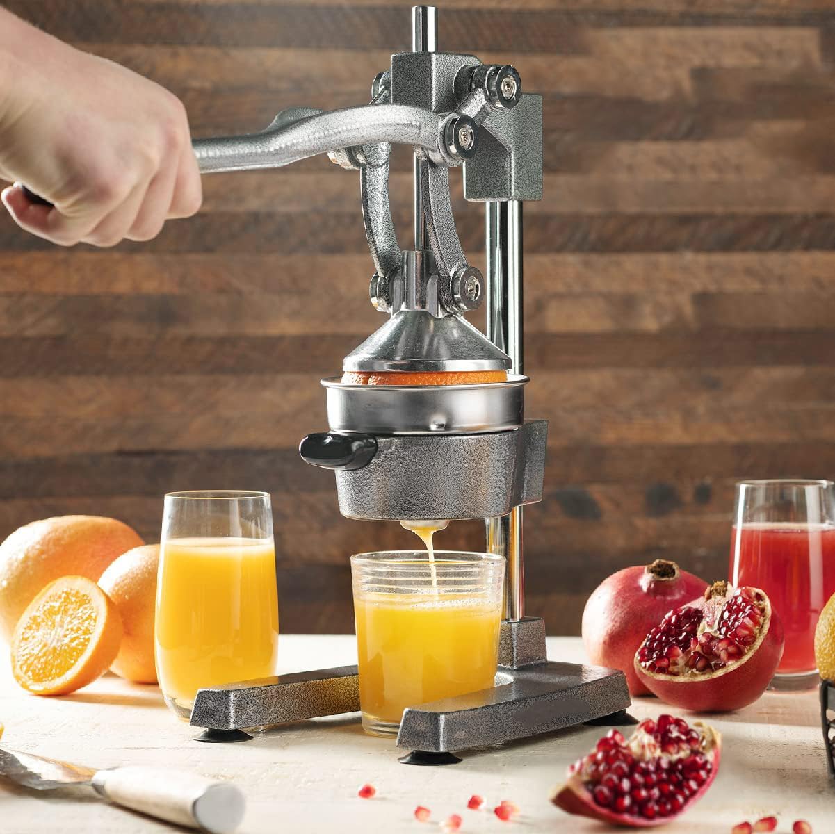 Homodoskey Extra-Large Commercial Grade Manual Citrus Juicer in Gray - DEMO