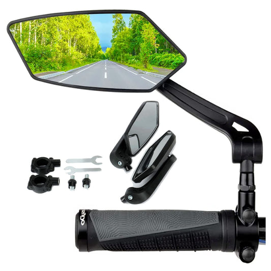 YELINTIAN Small Bike Mirrors 360° Adjustable Bicycle Rear View Mirror for DEMO