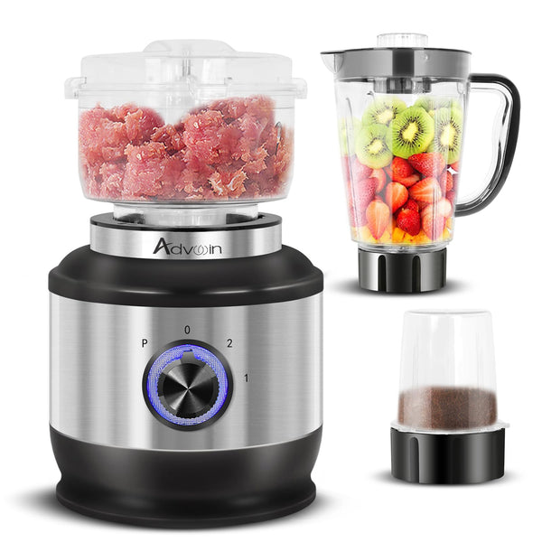 ADVWIN 600W Jug Blenders Electric Jug Blender Food Processor Kitchen Chopper