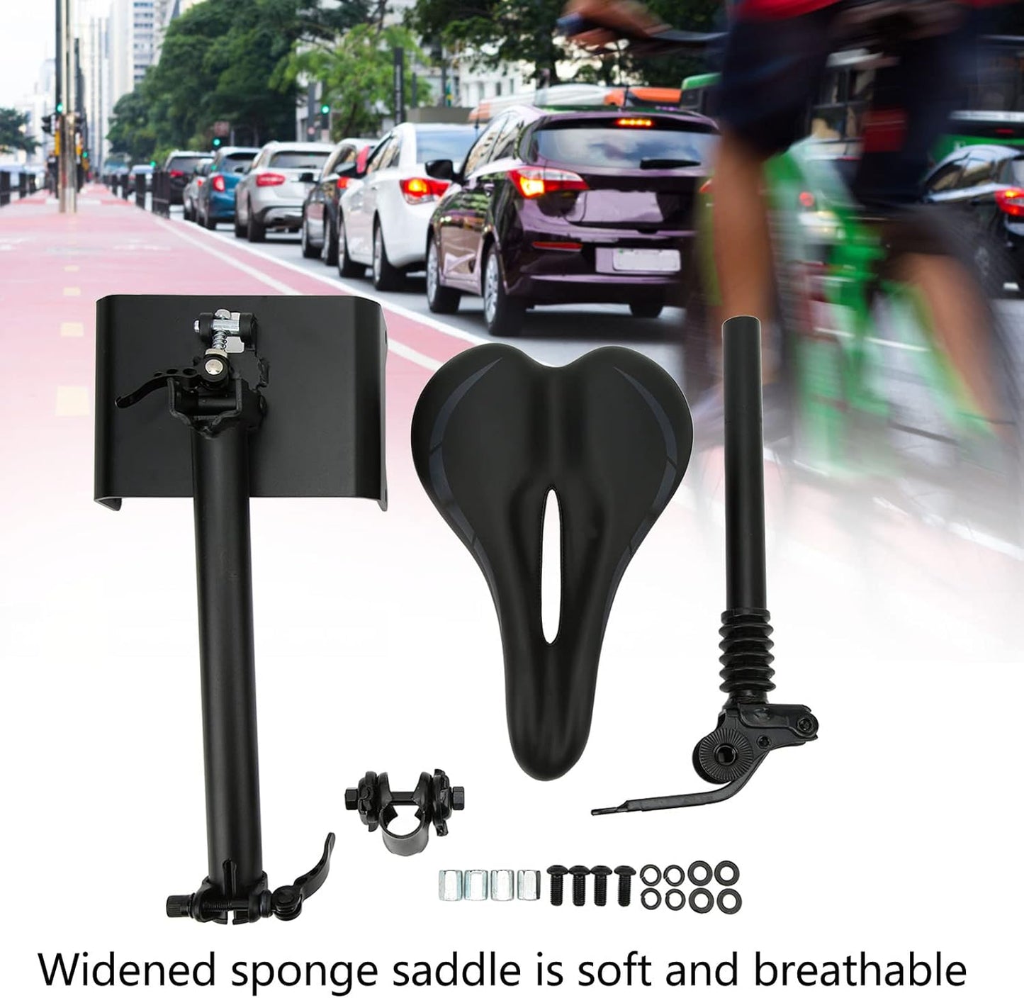 Zudoo Height Adjustable Scooter Seat Saddle for Segway F20 F25 F30 F40 DEMO