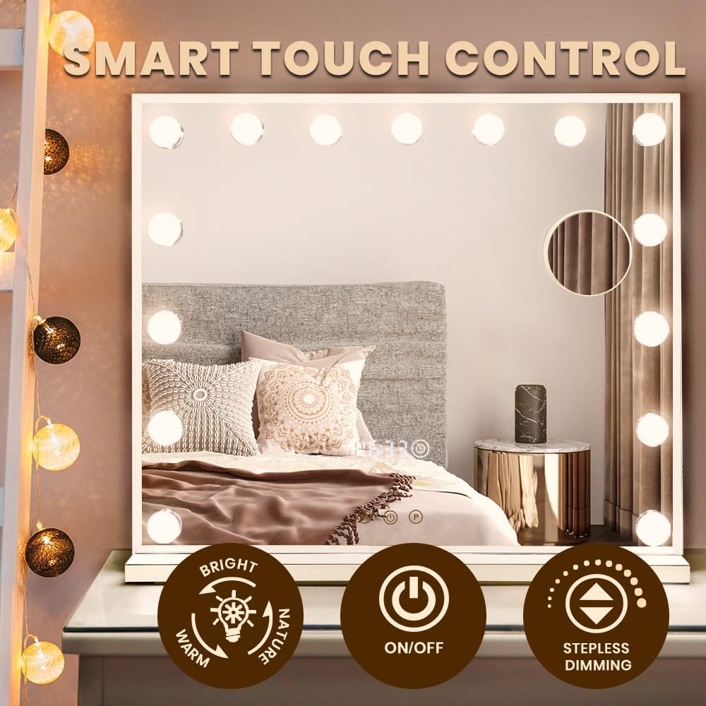 Simplus Vanity Makeup Mirror with Lights Hollywood LED Mirrors Stand Smart NEW