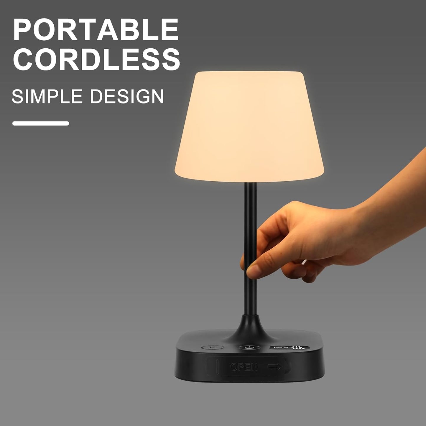 Webcem Cordless Waterproof LED Table Lamp Rechargeable IP65 NEW
