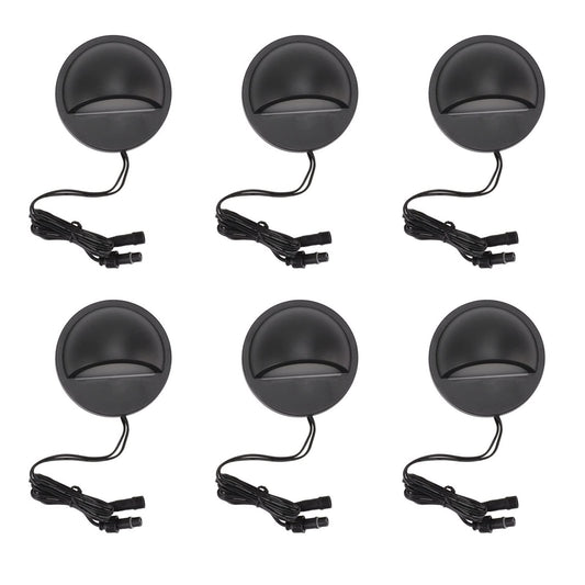 Domary Waterproof LED Step Lights for Outdoor Decking and Patio Lighting Black