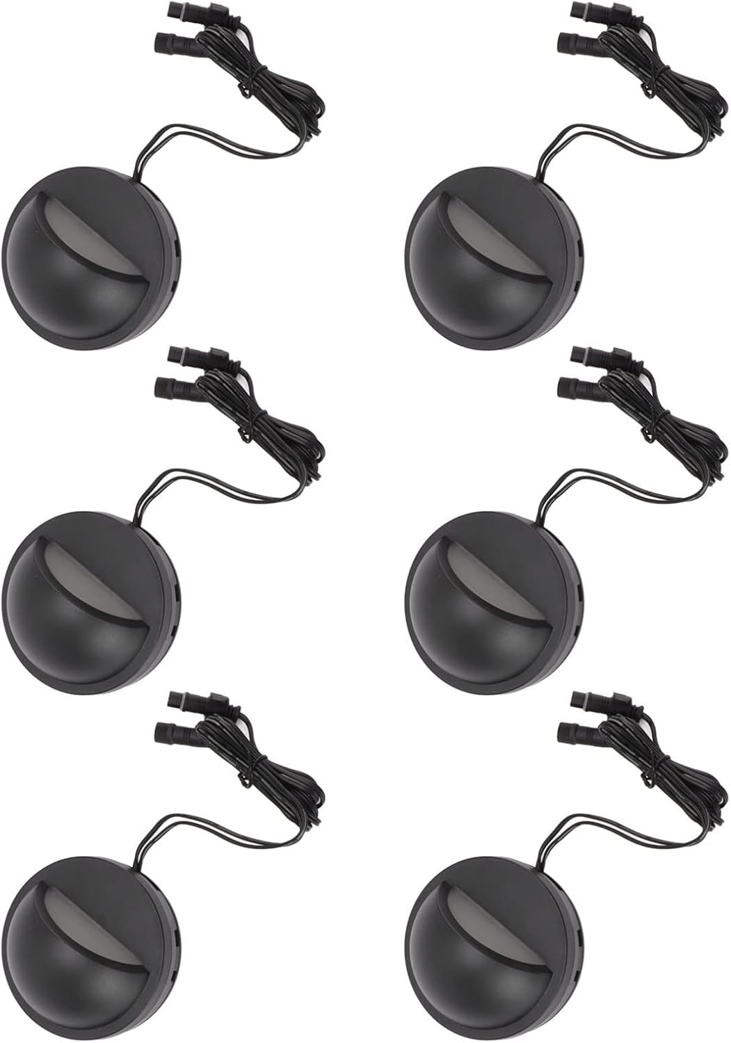 Domary Waterproof LED Step Lights for Outdoor Decking and Patio Lighting Black