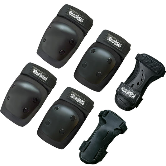Simply Kids Elbow Pads with Wrist Guards Protective Gear Sports Safety Black NEW