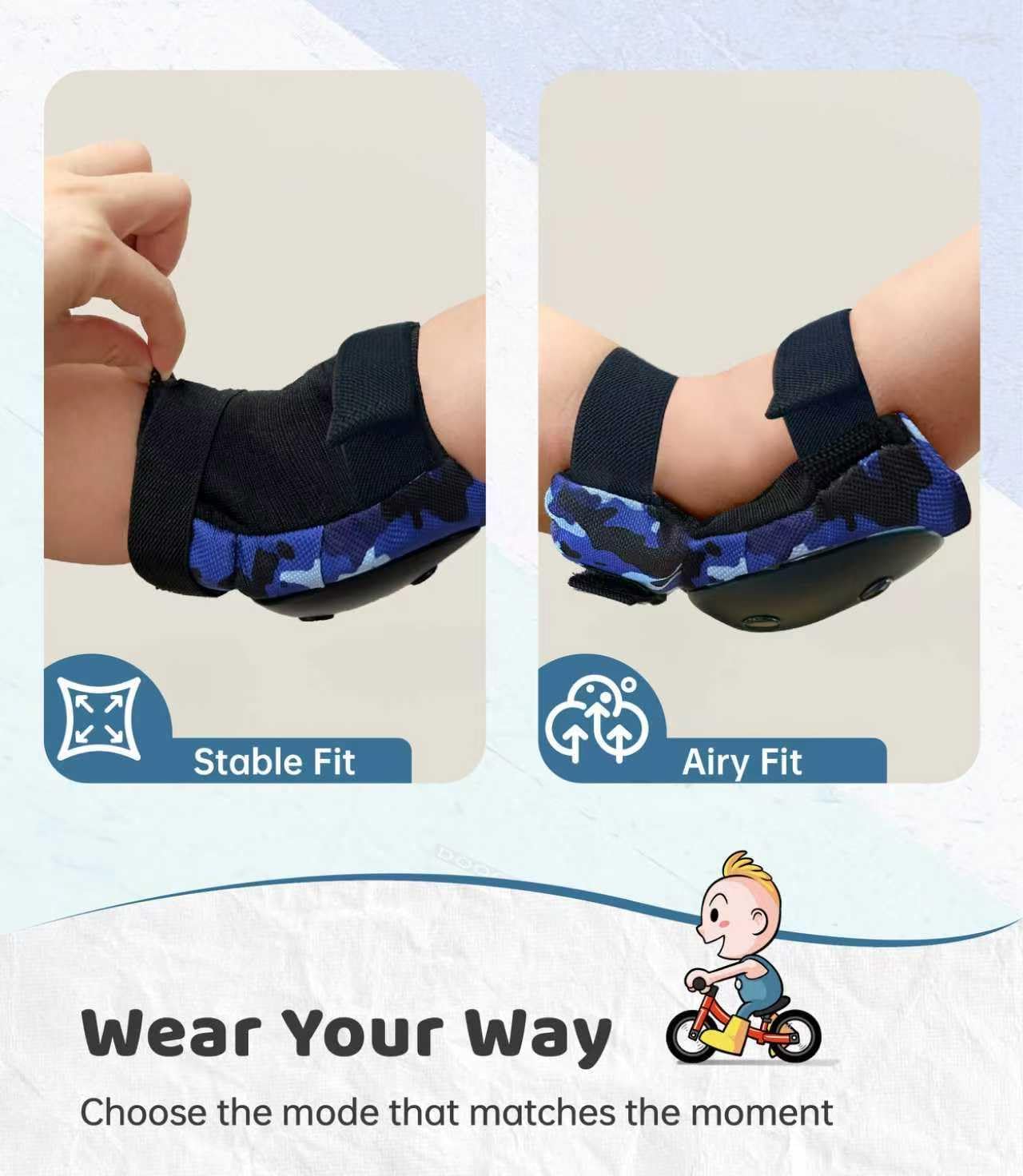 Simply Kids Elbow Pads with Wrist Guards Protective Gear Sports Safety Black NEW