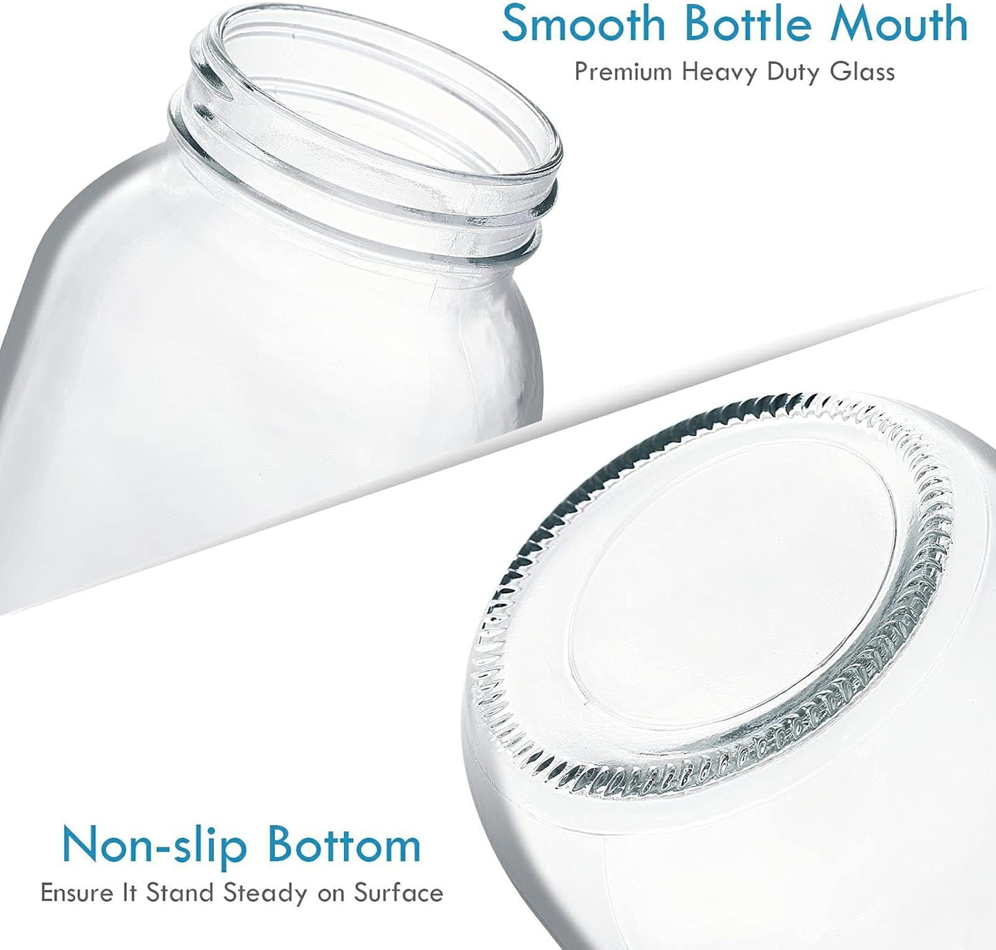 Anfower 12 Pack 500ml Glass Canning Jars with Airtight Lids and Bands NEW