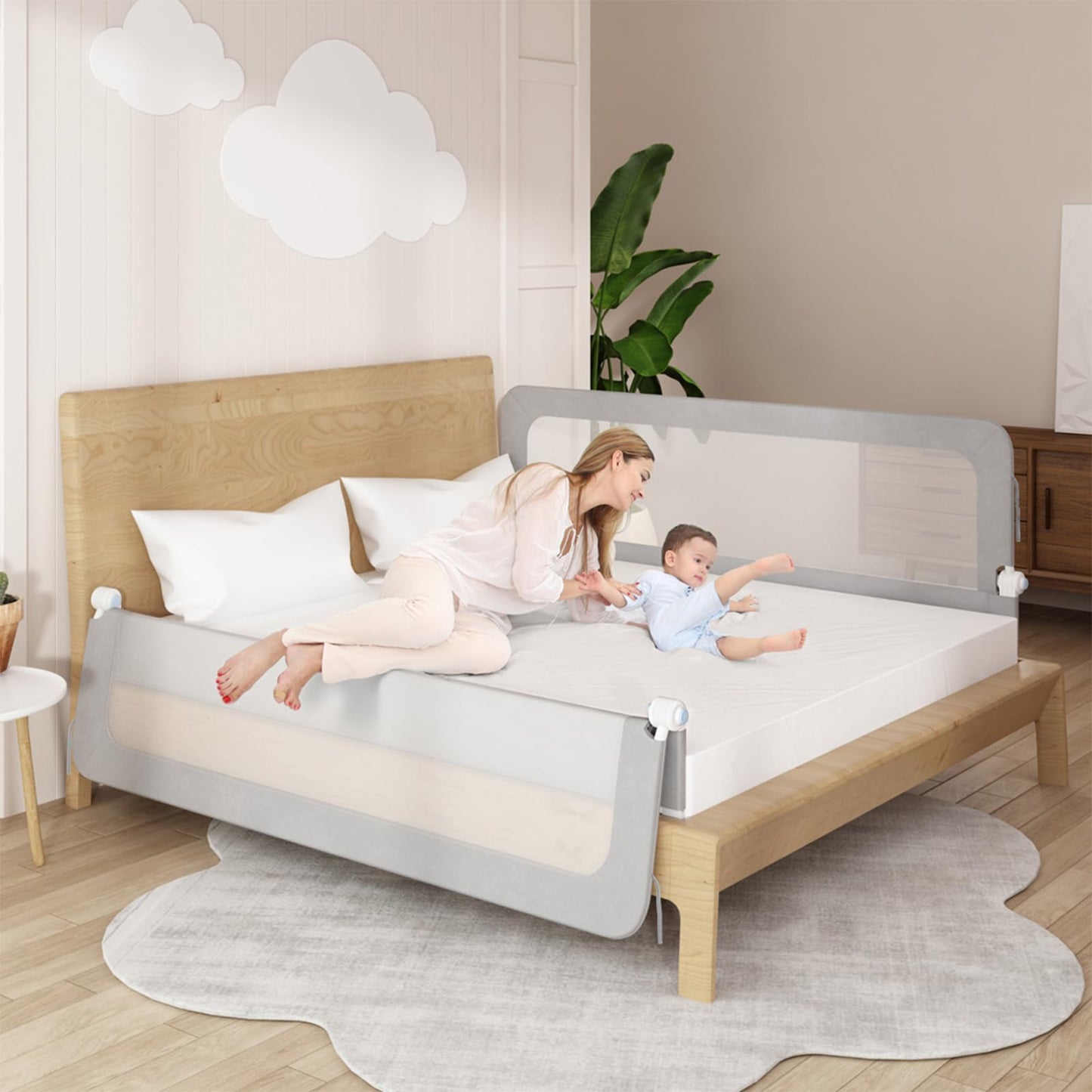 Bo Peep Bed Rails Adjustable Folding Bed Rail Safety Guard for Kids Large NEW