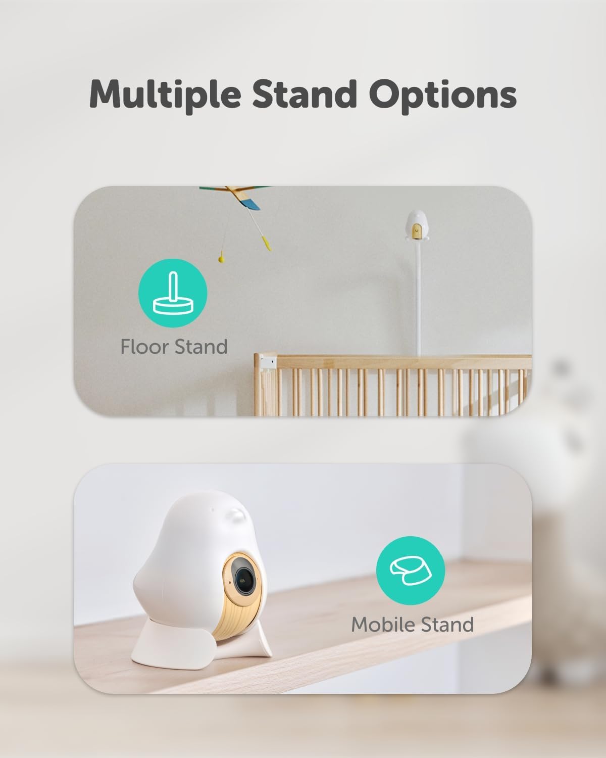 CüboAi Smart Baby Monitor 3 with Sleep Safety Alerts for Covered Face NEW