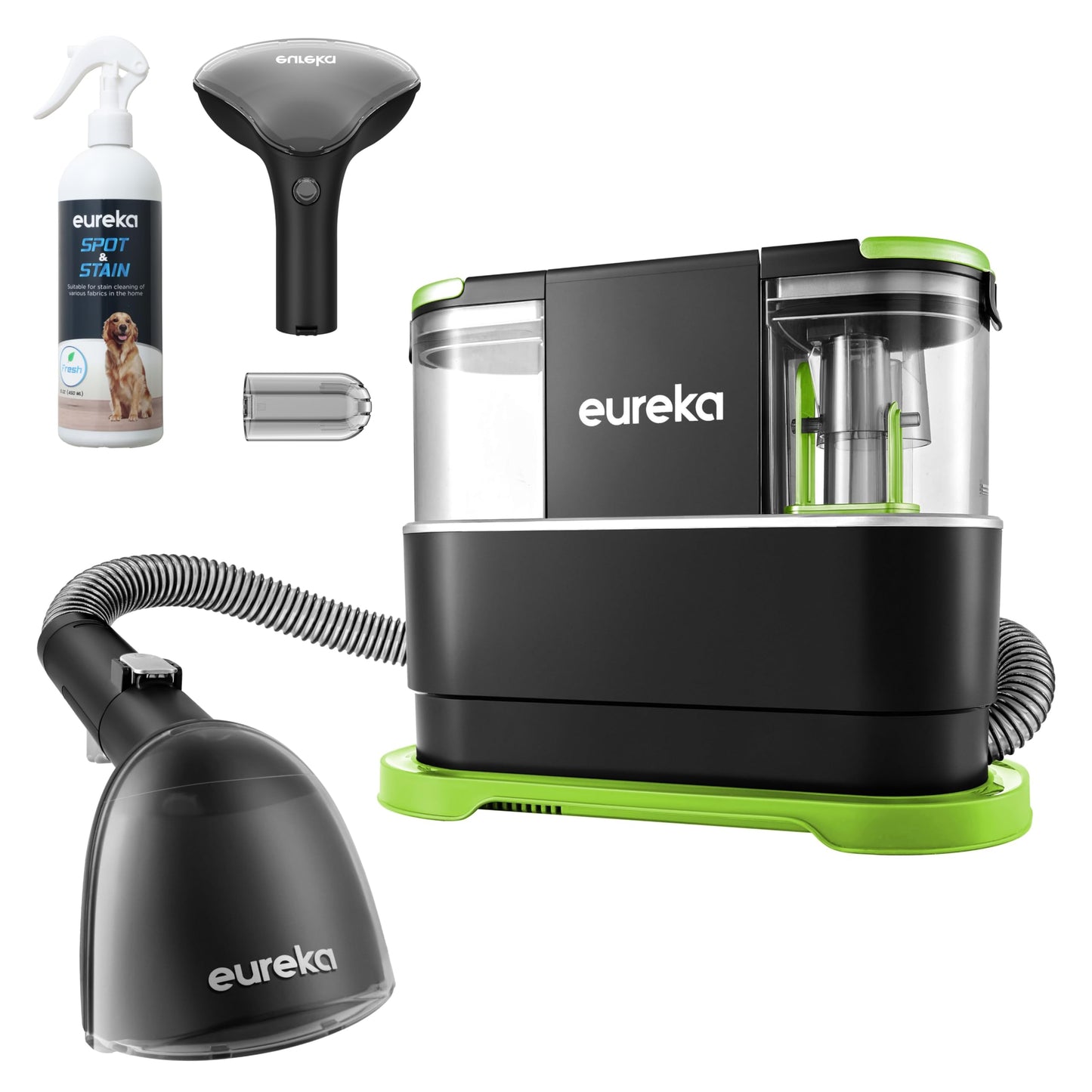 EUREKA Portable Vacuums Carpet and Upholstery Cleaner for Pet Stains, Black DEMO