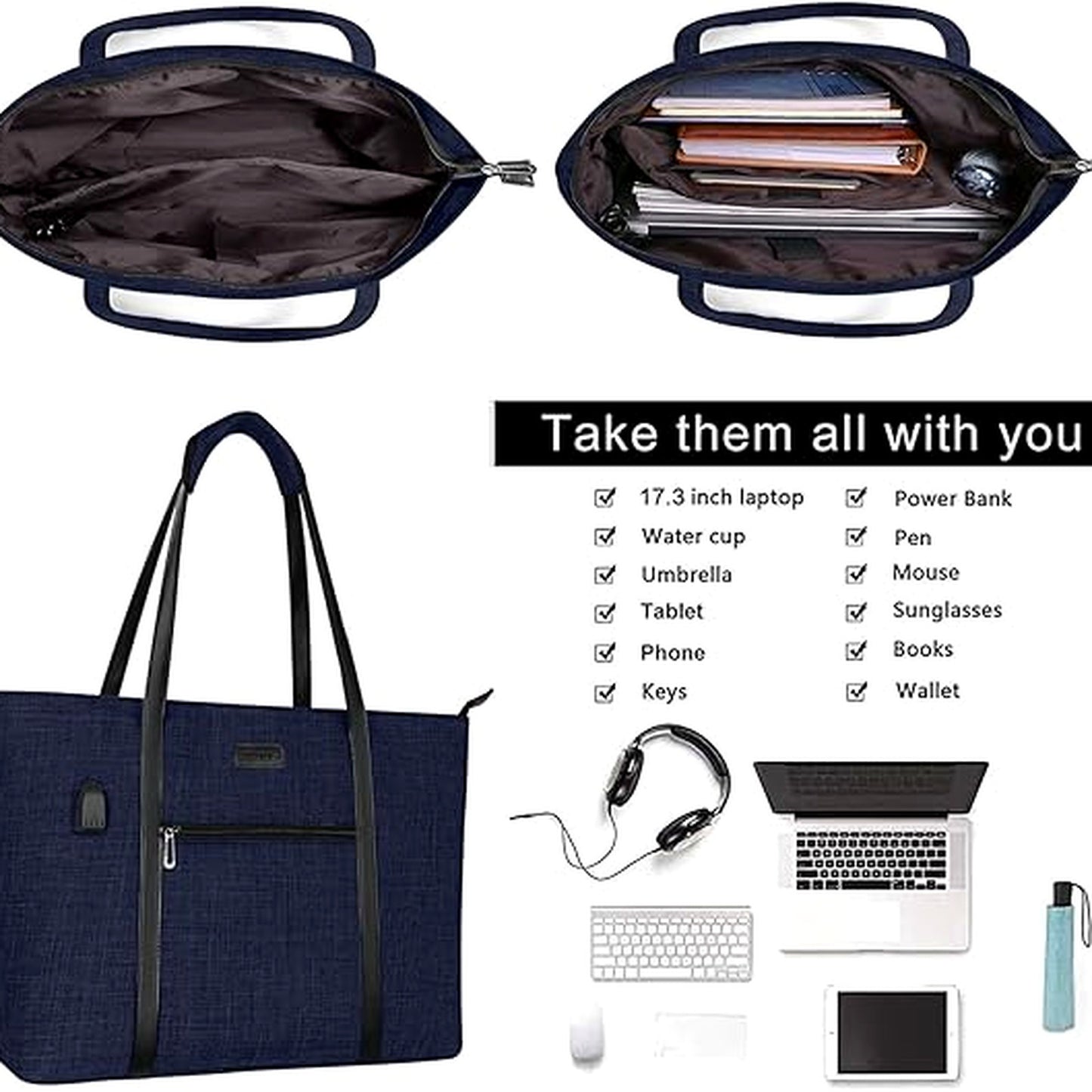 MOSISO Unisex Briefcases Lightweight Laptop Tote Bag Briefcase Organizer NEW