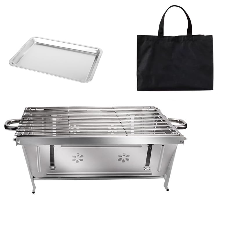 NNJIHU Portable Charcoal BBQ Grill Foldable Outdoor Garden Beach Lightweight NEW