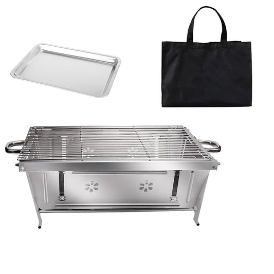 NNJIHU Portable Charcoal BBQ Grill Foldable Outdoor Garden Beach Lightweight NEW