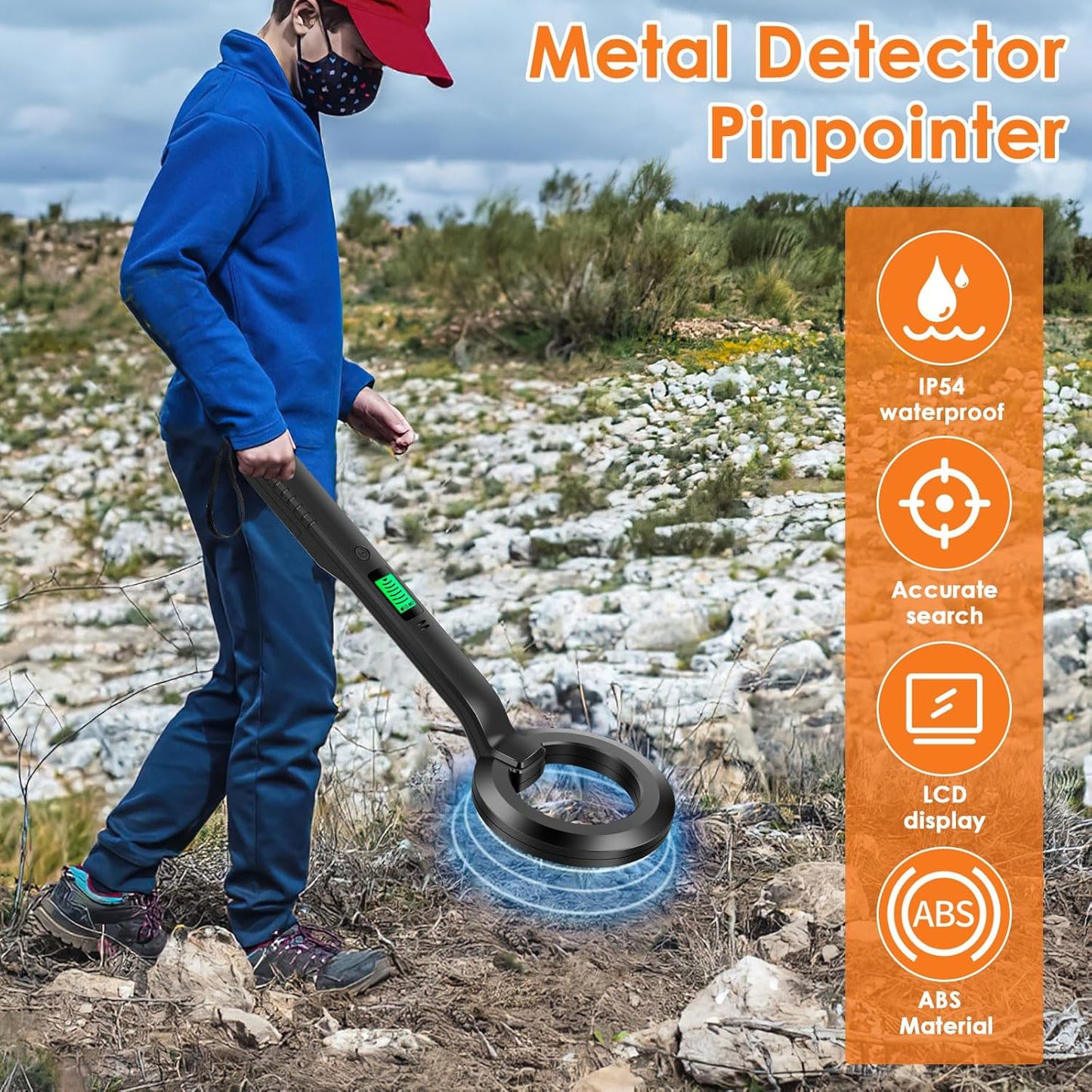 Waterproof High Sensitivity Metal Detector for Outdoor Treasure Hunting DEMO