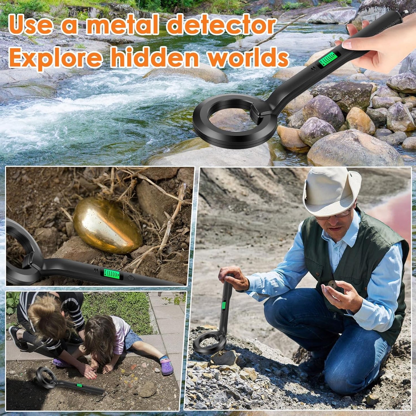 Waterproof High Sensitivity Metal Detector for Outdoor Treasure Hunting DEMO