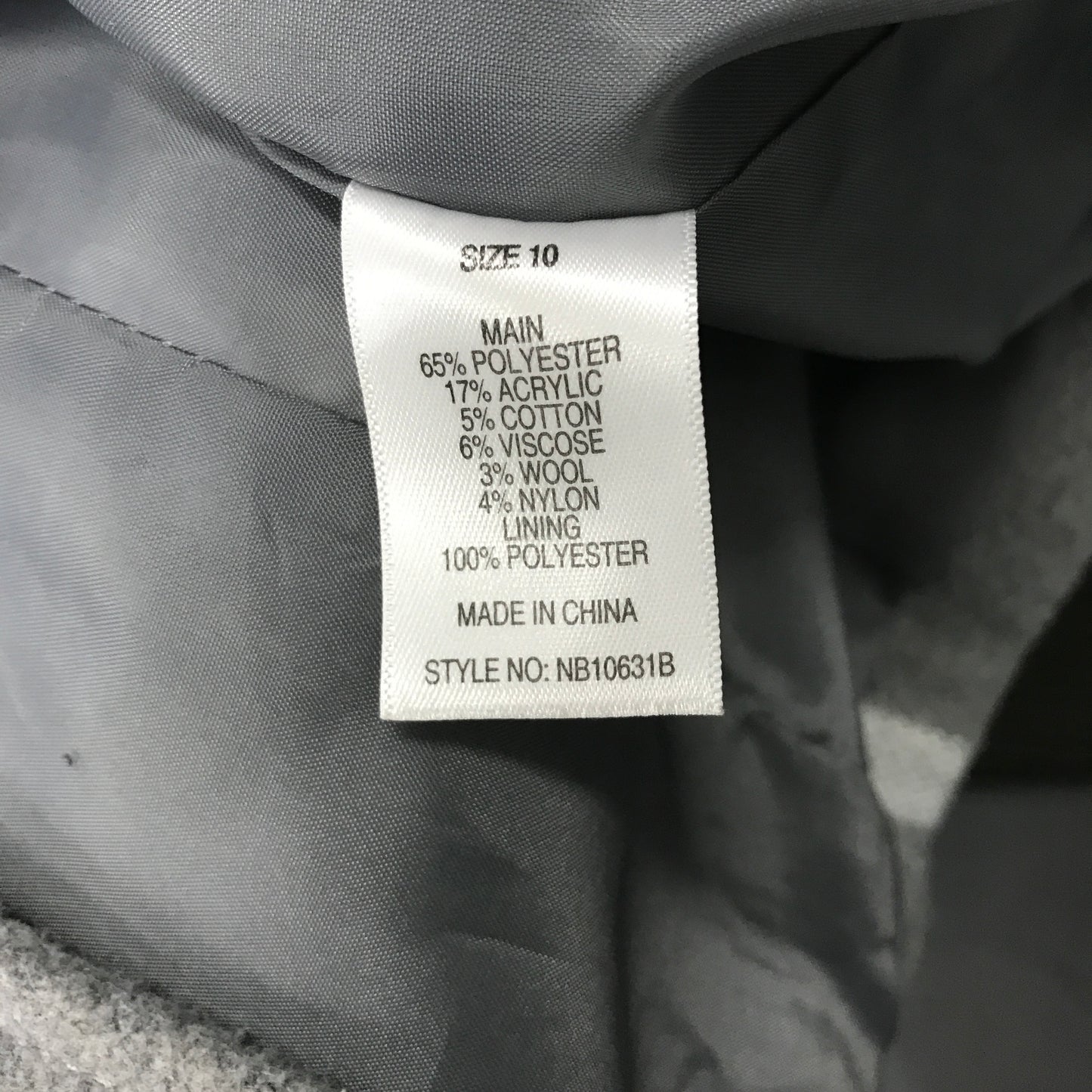 Liz Jordan Plaid Blazer Jacket Women Gray Size 10