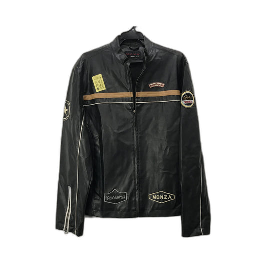 MAXX Black Motorcycle Jacket Stylish Durable Comfortable Size M