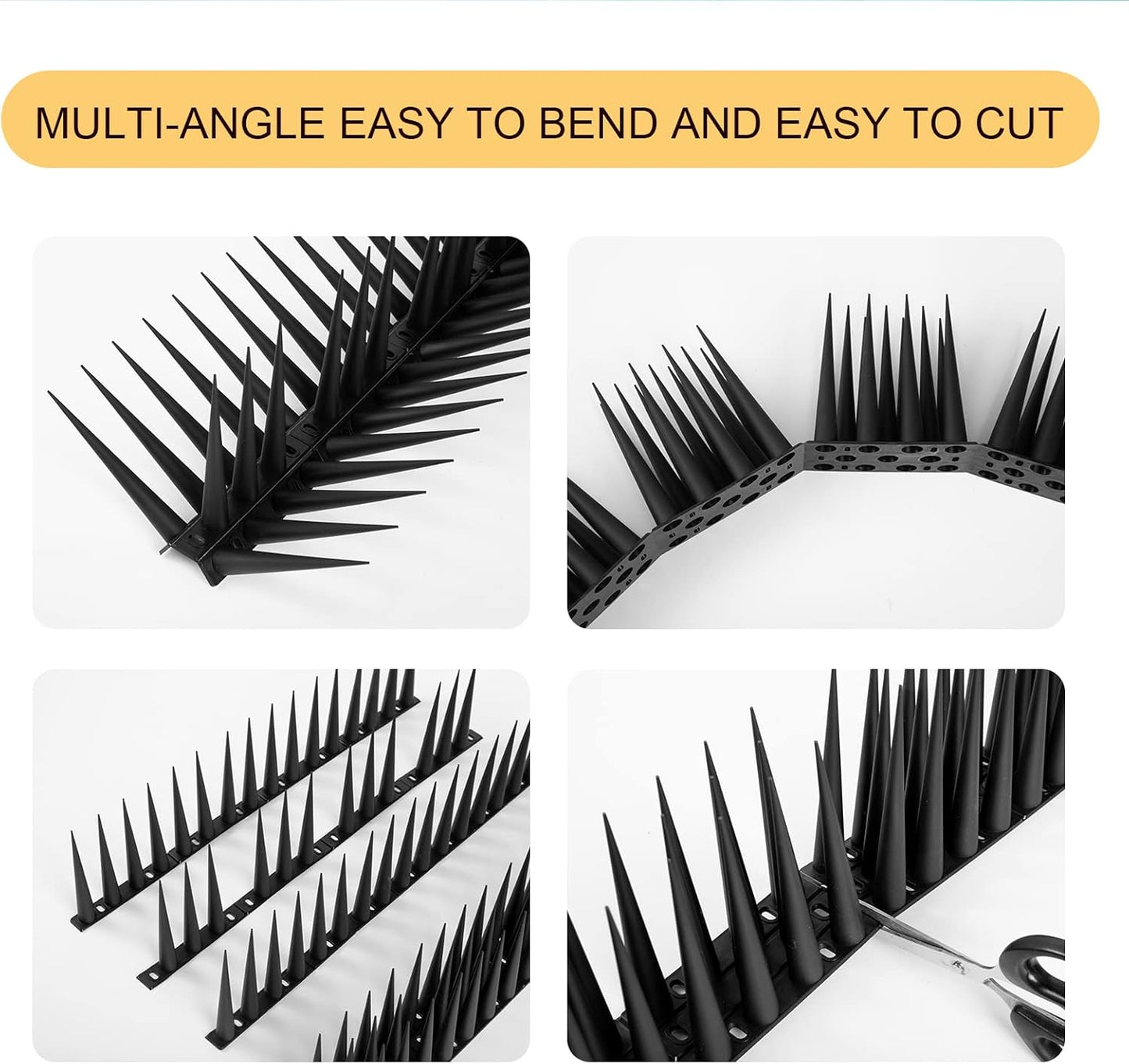 OFFO Black Bird Spikes to Deter Pigeons, Sparrows & Other Pests 10Pack NEW