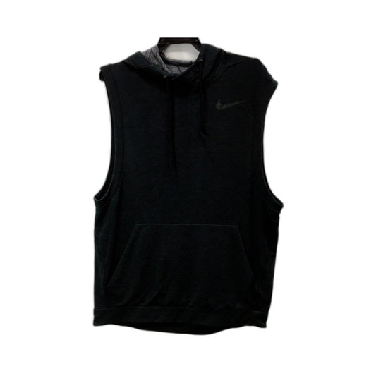 Nike Mens Sleeveless Black Hooded Sweatshirt Pullover Workout Gym Fitness Sz M