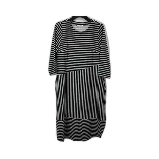 Regatta Womens Striped Long Sleeve Dress in Black and White, Size 10 NEW
