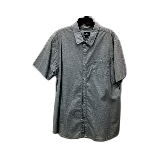 O'Neill Mens Gray Cotton Blend Button-Down Casual Shirt in Size L