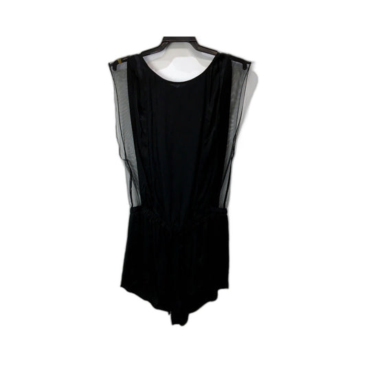 Women's Calvin Klein Silk Blend Romper in Black, Size M
