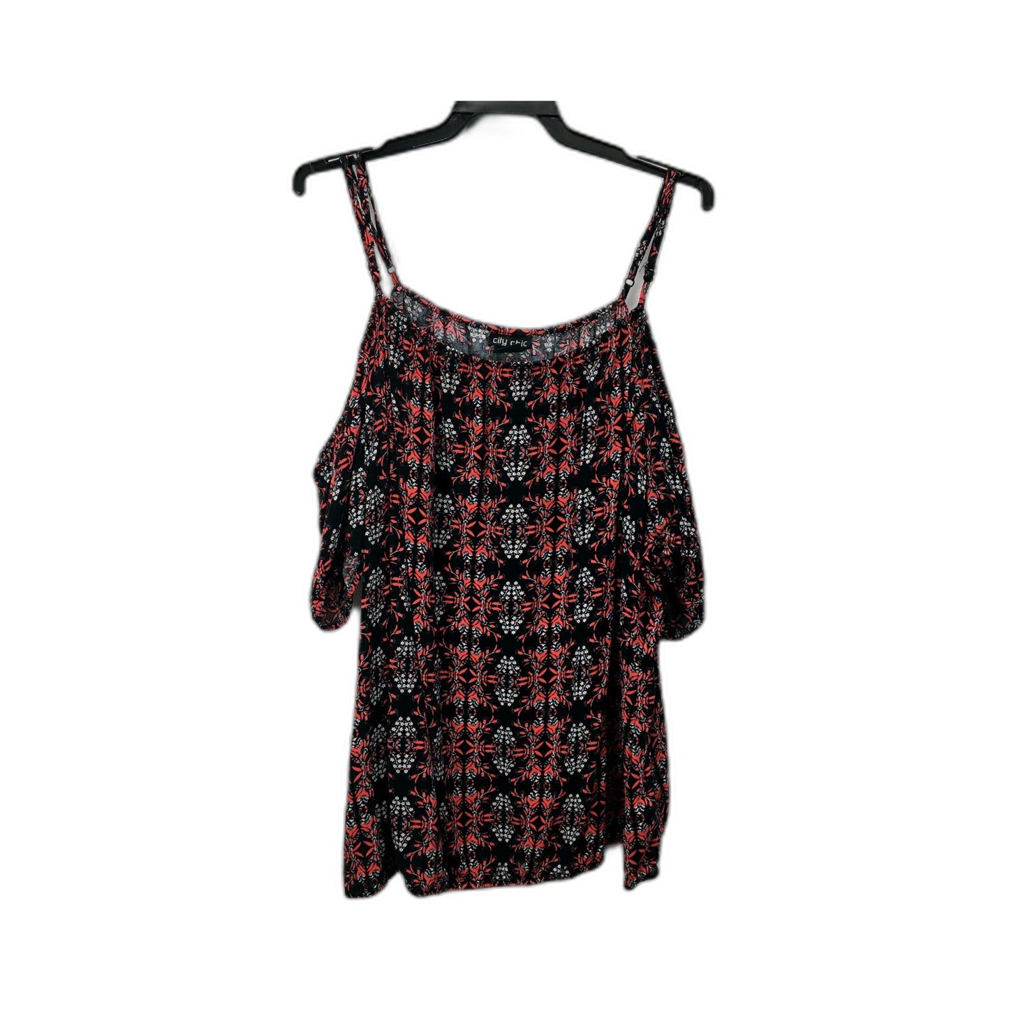 City Chic Womens Cold Shoulder Floral Plus Size Dress in Multi Color & Size XL