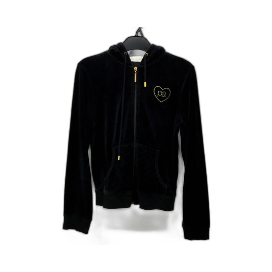 Peter Alexander Womens Black Zip-Up Pullover Sweatshirt Hoodie Size S