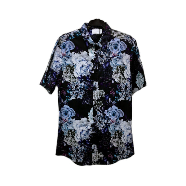 ASOS Design Mens Button-Down Shirt Floral Print Long Sleeve Cotton Size L NEW