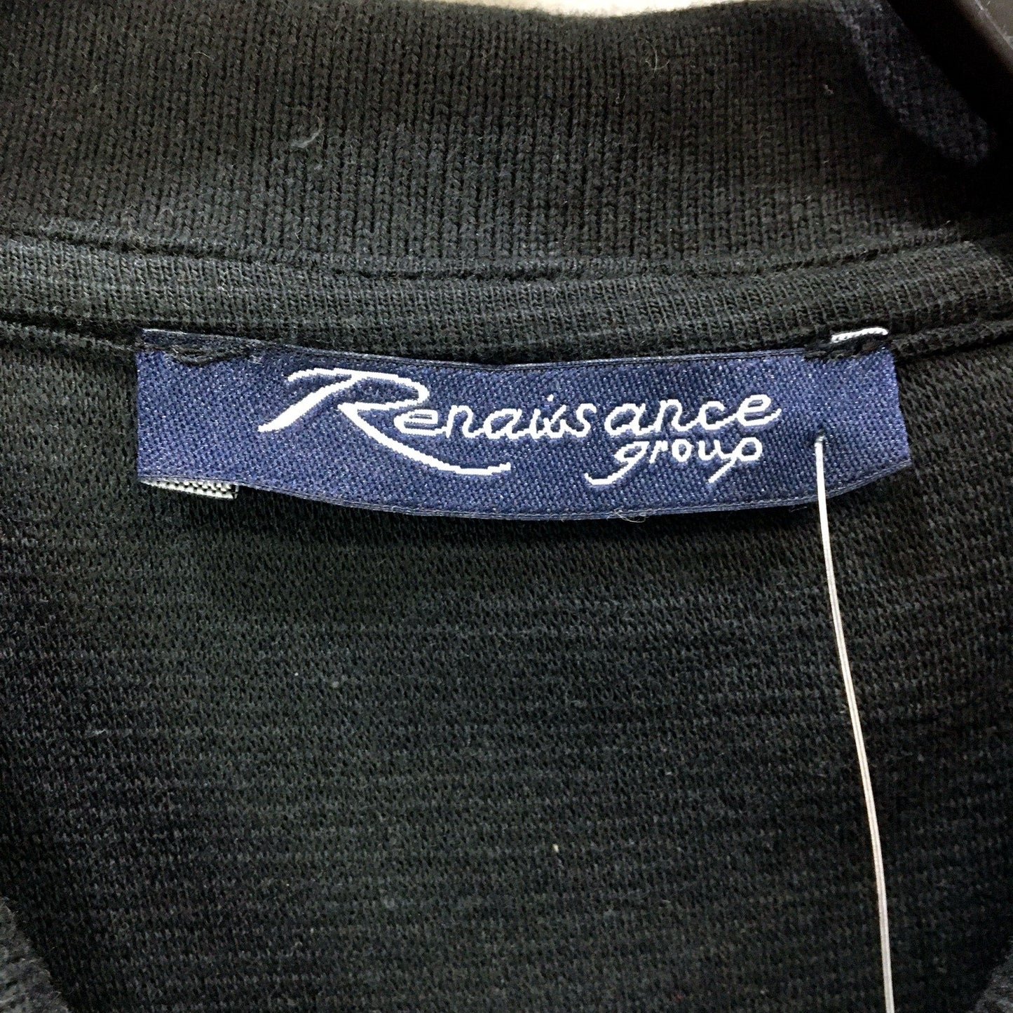 Renaissance Mens Short Sleeve Polo Shirt Jet Black Cotton Blend Size M NEW