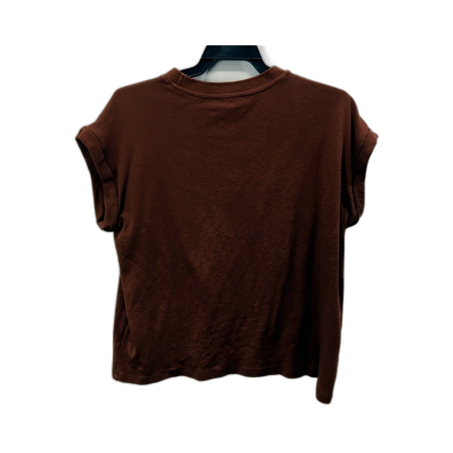 Dannii Minogue Womens Cropped T-Shirt Brown Comfortable Casual Size 10