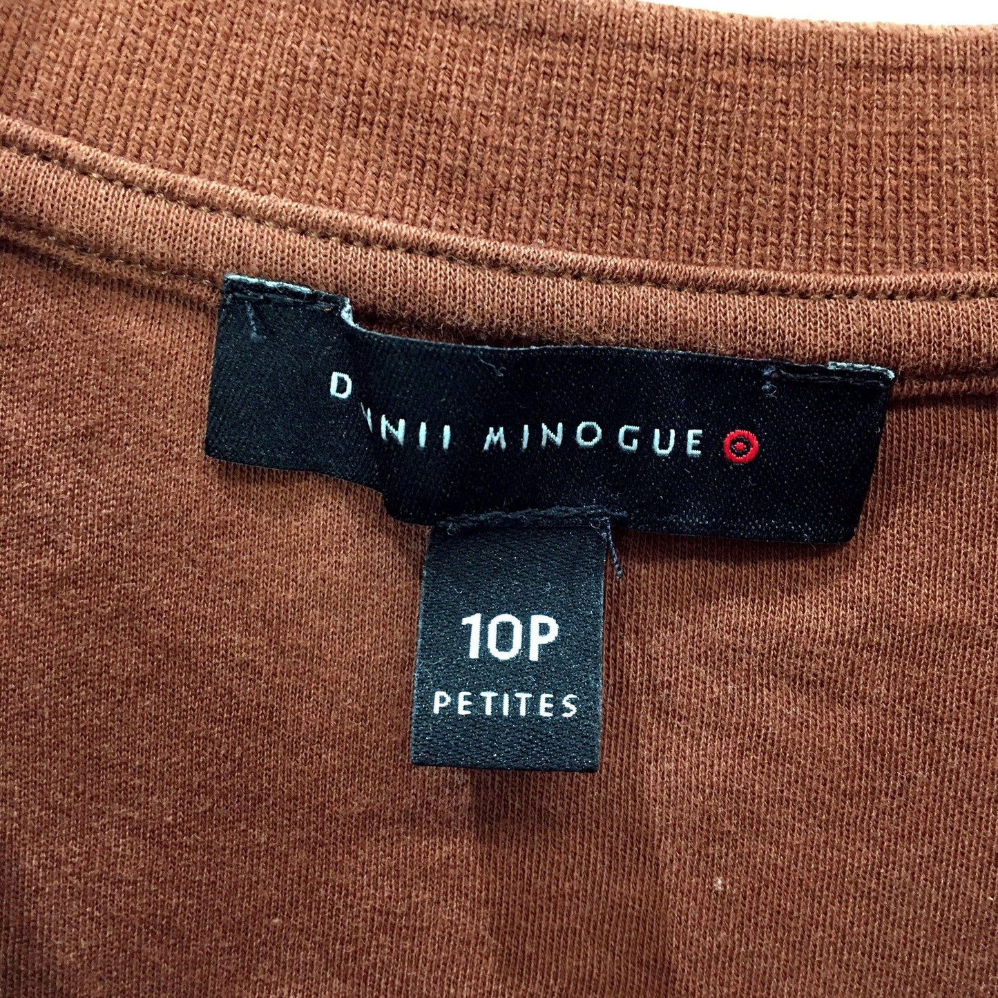 Dannii Minogue Womens Cropped T-Shirt Brown Comfortable Casual Size 10