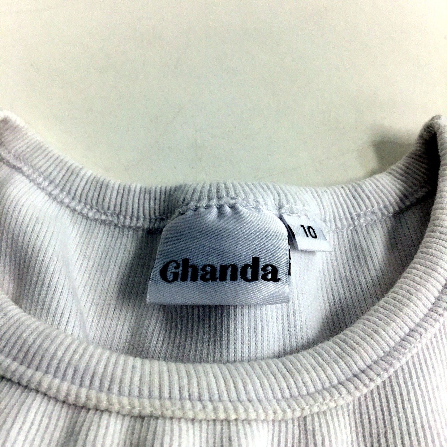 Ghanda Womens Pullover Cropped Tank Top in White, Size 10